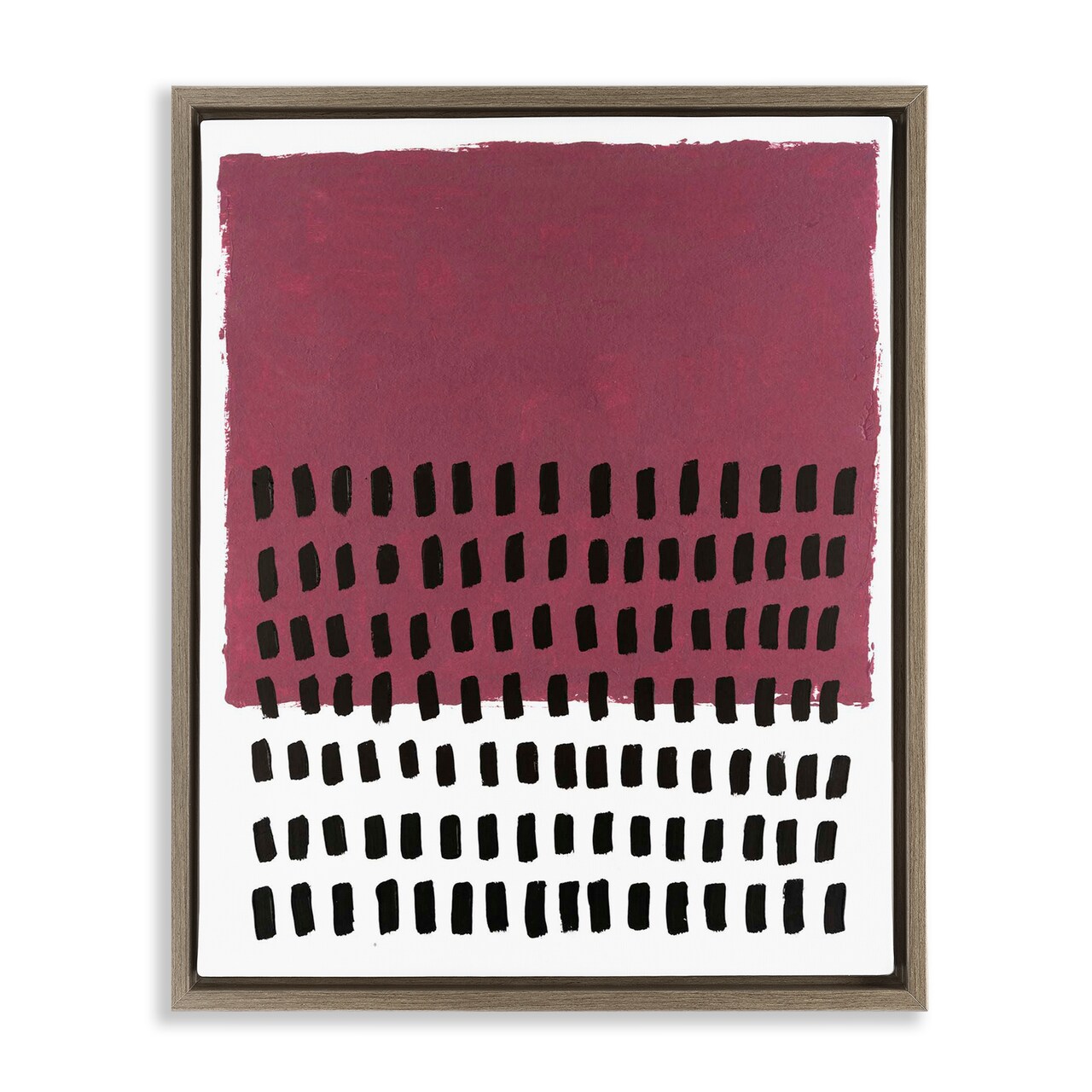 Stupell Industries Red Dotted Pattern Floater Framed Canvas Wall Art Design by Michael Willett